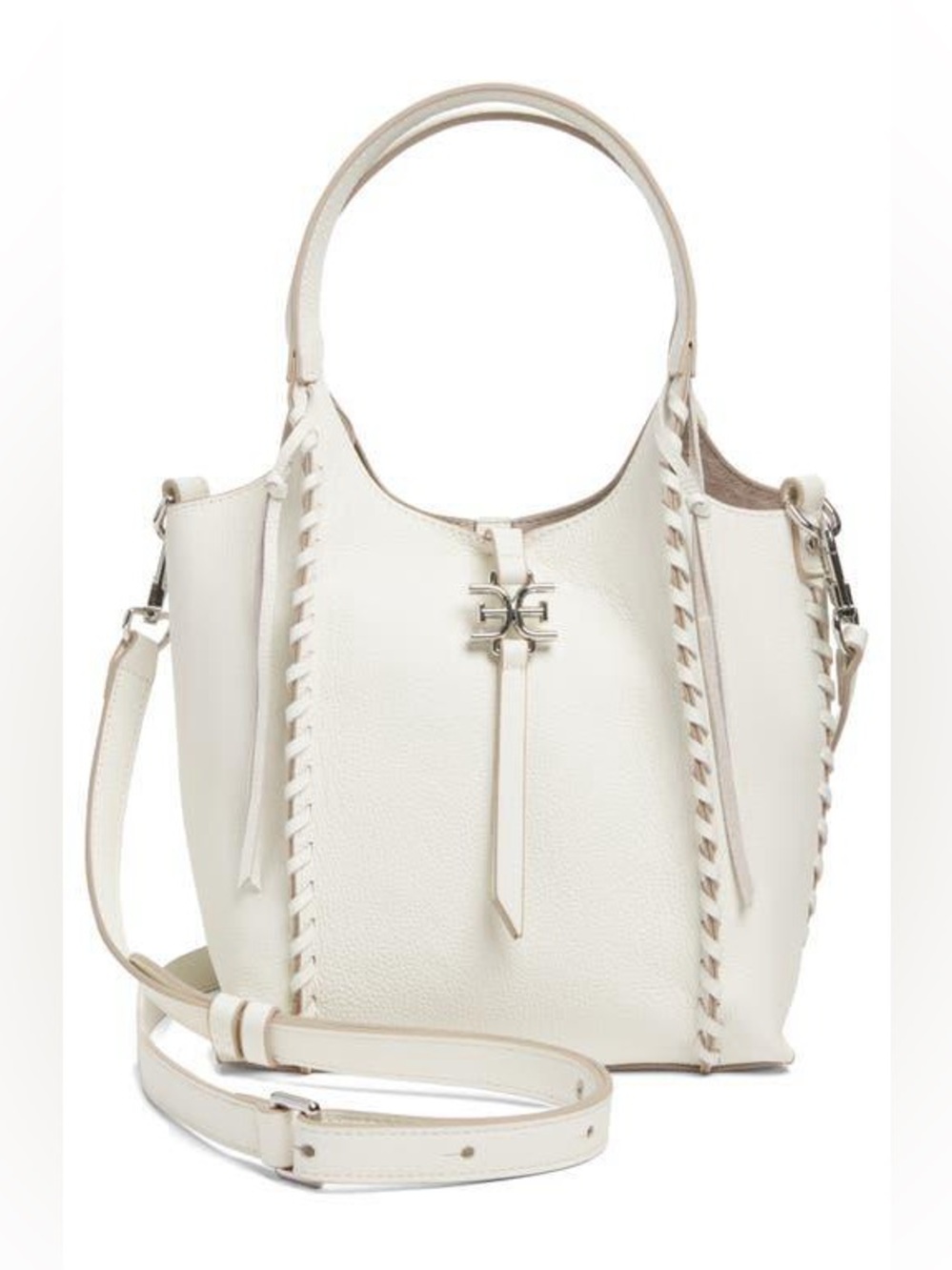 Sam Edelman Sylvia Small Crossbody Bag White New